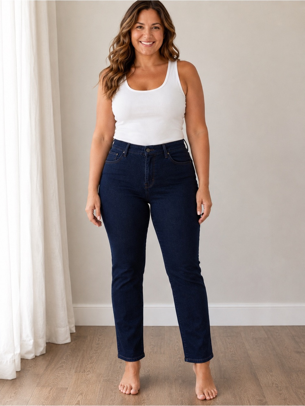 NYDJ Sheri Slim Jeans Women’s 16P Petite Dark Blue Denim Butt Lifting and Tuck